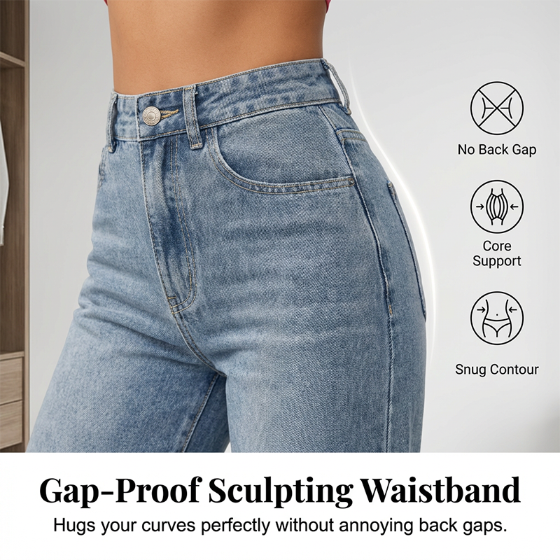 👖50% OFF NOW! 🔥 Women's High-Waisted Straight Leg Denim Jeans – Flattering Fit, Comfortable Stretch & Versatile Everyday Style ✨