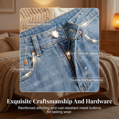 👖50% OFF NOW! 🔥 Women's High-Waisted Straight Leg Denim Jeans – Flattering Fit, Comfortable Stretch & Versatile Everyday Style ✨
