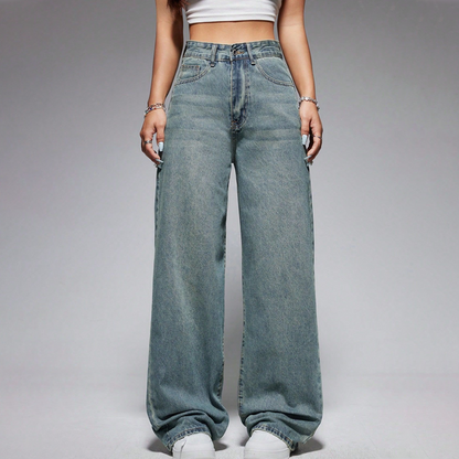👖50% OFF NOW! 🔥 Women's High-Waisted Straight Leg Denim Jeans – Flattering Fit, Comfortable Stretch & Versatile Everyday Style ✨