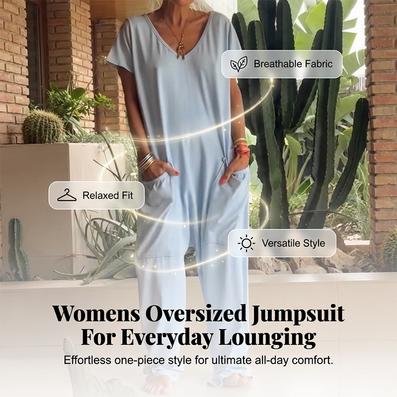 ❣️New Arrival❣️Women's Oversized V-Neck Casual Jumpsuit