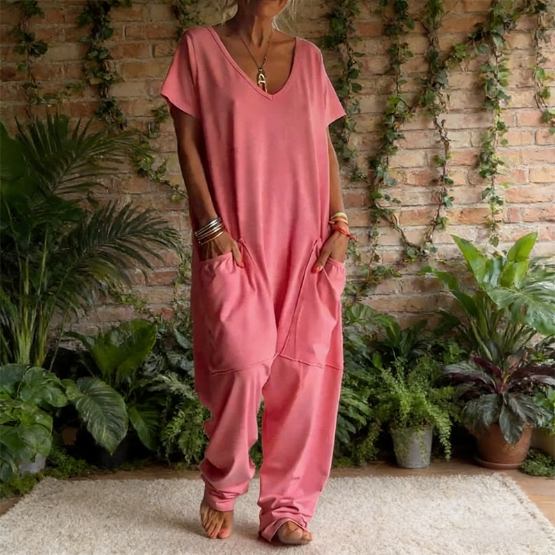 ❣️New Arrival❣️Women's Oversized V-Neck Casual Jumpsuit