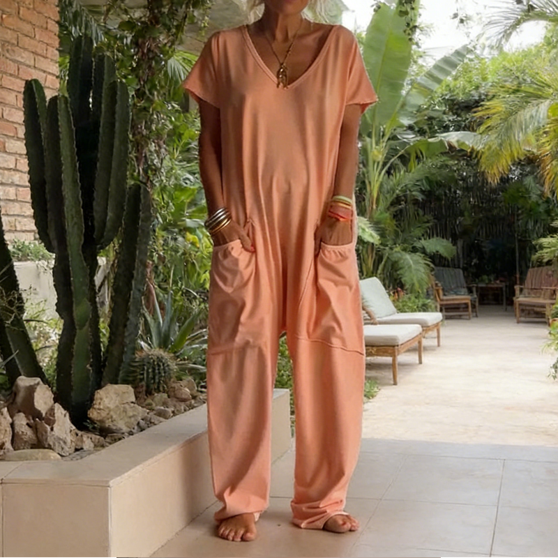 ❣️New Arrival❣️Women's Oversized V-Neck Casual Jumpsuit