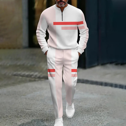 💎 -50% ON MEN'S COLOR-BLOCK TRACKSUIT! 💎 Modern Half-Zip Set, Breathable Polyester & Relaxed Fit for Style and Comfort ✨