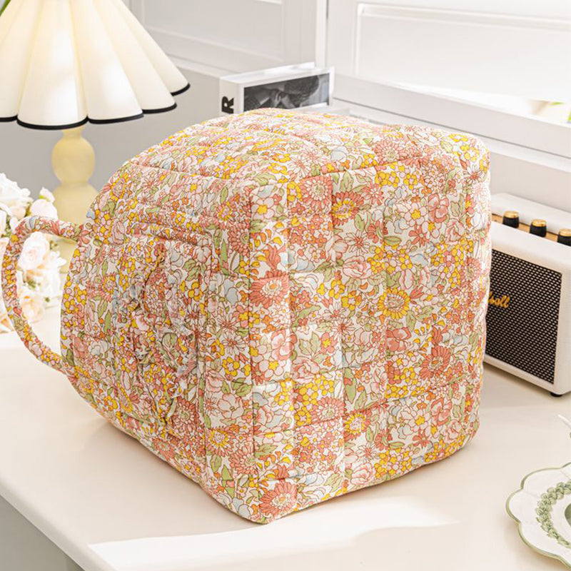 🌸 LIMITED-TIME 50% OFF! 🧺 Portable Floral Fabric Storage Basket – Vintage Design, Foldable & Large Capacity 🎀