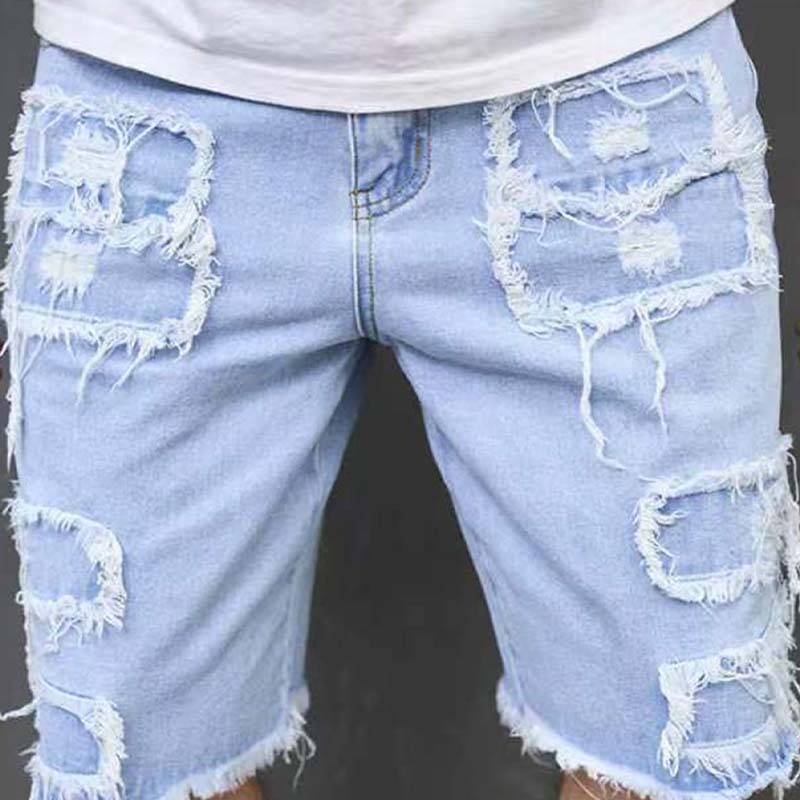 💎 -50% ON MEN'S RIPPED DENIM SHORTS! 💎 Bold Distressed Design, Breathable Cotton Blend & Straight-Leg Fit for Summer Street Style ✨