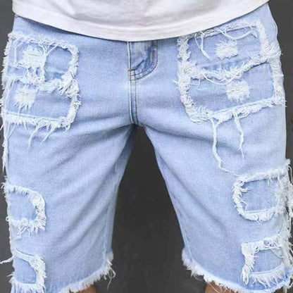 💎 -50% ON MEN'S RIPPED DENIM SHORTS! 💎 Bold Distressed Design, Breathable Cotton Blend & Straight-Leg Fit for Summer Street Style ✨