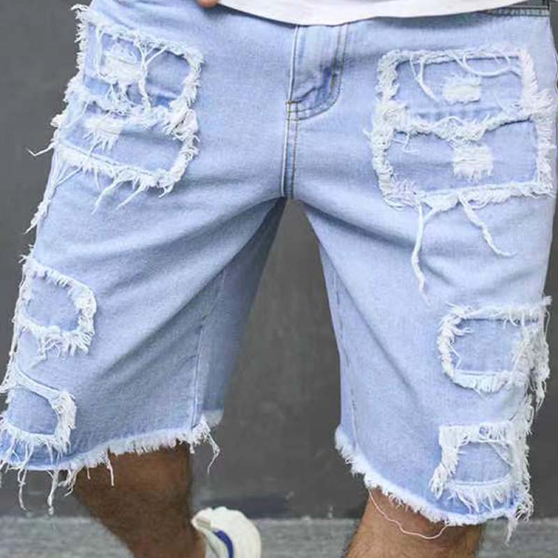 💎 -50% ON MEN'S RIPPED DENIM SHORTS! 💎 Bold Distressed Design, Breathable Cotton Blend & Straight-Leg Fit for Summer Street Style ✨