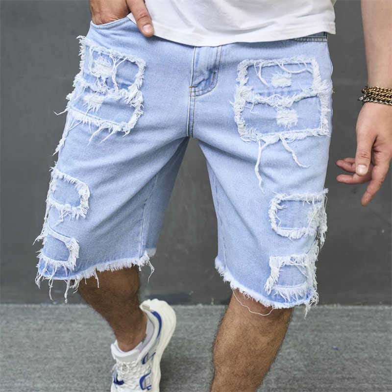 💎 -50% ON MEN'S RIPPED DENIM SHORTS! 💎 Bold Distressed Design, Breathable Cotton Blend & Straight-Leg Fit for Summer Street Style ✨