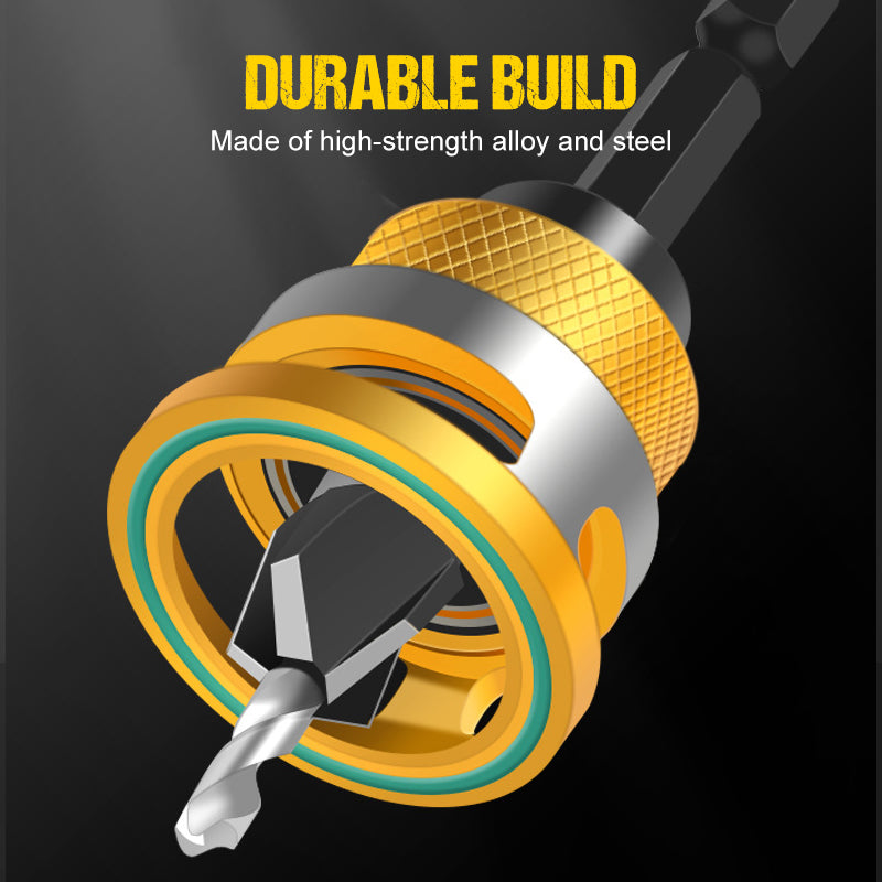 🔧 50% OFF NOW! 🔩 Wood Countersink Drill Bit Set – Auto Depth Stop, 4-Cutting-Edge & Precision Adjustable 🛠️