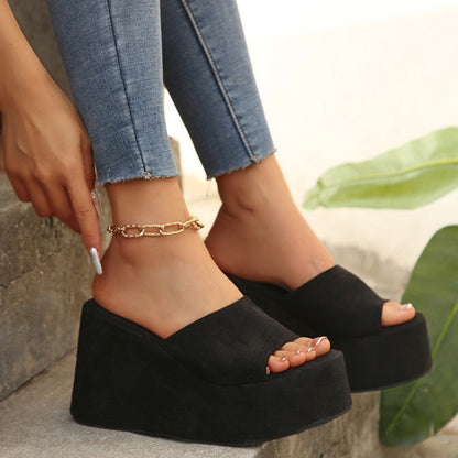 🌸Spring Sale 52% OFF🐆👡Women's Open-Toe Slip-On Platform Wedge Sandals✨🎁