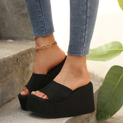 🌸Spring Sale 52% OFF🐆👡Women's Open-Toe Slip-On Platform Wedge Sandals✨🎁
