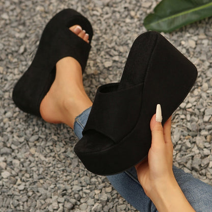 🌸Spring Sale 52% OFF🐆👡Women's Open-Toe Slip-On Platform Wedge Sandals✨🎁