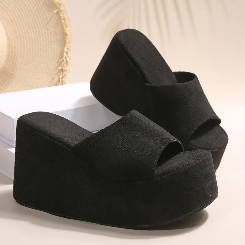 🌸Spring Sale 52% OFF🐆👡Women's Open-Toe Slip-On Platform Wedge Sandals✨🎁
