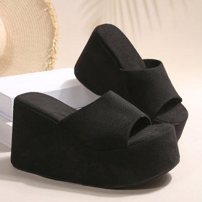 🌸Spring Sale 52% OFF🐆👡Women's Open-Toe Slip-On Platform Wedge Sandals✨🎁