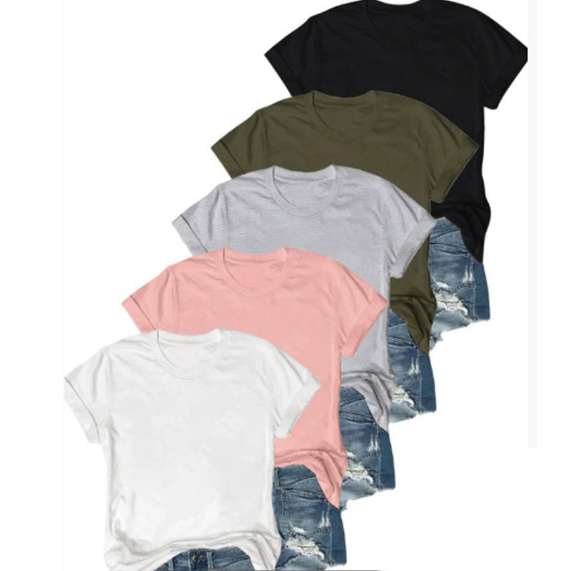 👕⏰ 57% OFF LIMITED TIME! 5-Pack Solid Color Cotton T-Shirts – Premium Basics, Comfort Fit & Wardrobe Essentials 🧺
