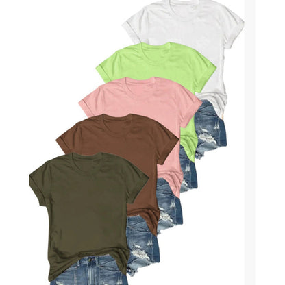 👕⏰ 57% OFF LIMITED TIME! 5-Pack Solid Color Cotton T-Shirts – Premium Basics, Comfort Fit & Wardrobe Essentials 🧺