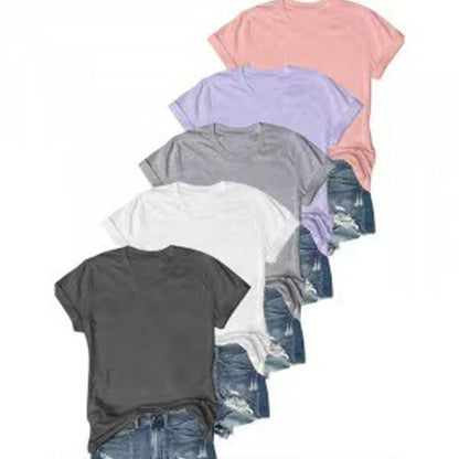 👕⏰ 57% OFF LIMITED TIME! 5-Pack Solid Color Cotton T-Shirts – Premium Basics, Comfort Fit & Wardrobe Essentials 🧺