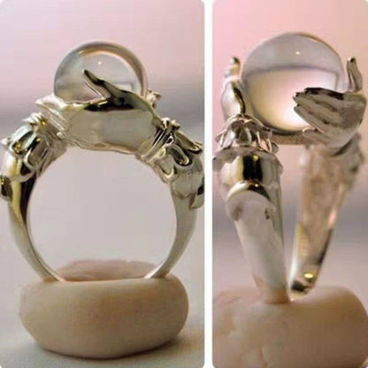 💍 50% OFF NOW! 🔮 Gothic Crystal Ball Hand Ring – Adjustable fit, sparkling gem & vintage vibes – perfect for witchy style, costumes or everyday edgy accessorizing 🖤