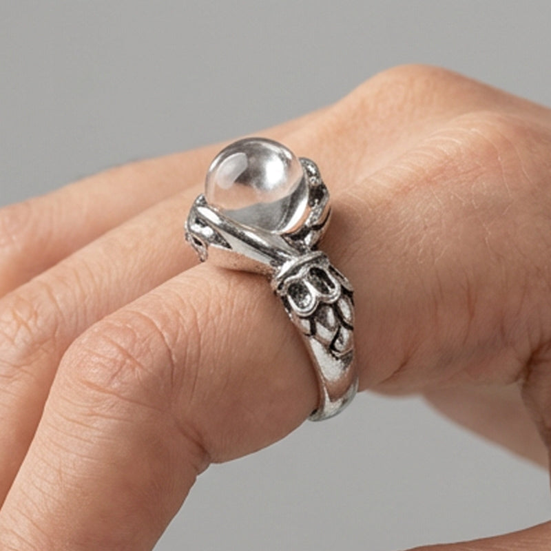 💍 50% OFF NOW! 🔮 Gothic Crystal Ball Hand Ring – Adjustable fit, sparkling gem & vintage vibes – perfect for witchy style, costumes or everyday edgy accessorizing 🖤