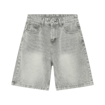 🩳 50% OFF NOW! 👖 Men's Vintage Relaxed Fit Denim Shorts – Premium Washed Denim, Deep Pockets & Streetwear Style ✨