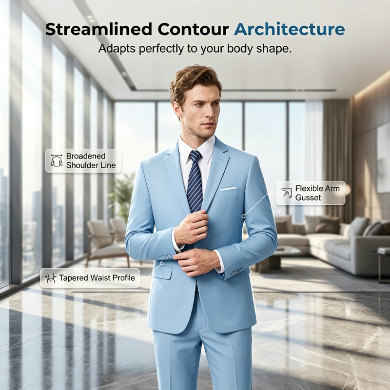 📢📢60% OFF !! ⏰Men's 2-Piece Modern Fit Business Suit Set