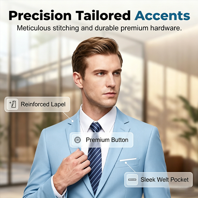 📢📢60% OFF !! ⏰Men's 2-Piece Modern Fit Business Suit Set