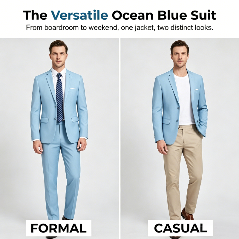 📢📢60% OFF !! ⏰Men's 2-Piece Modern Fit Business Suit Set