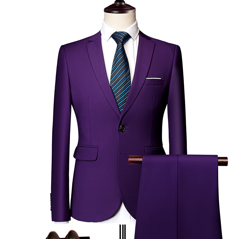 📢📢60% OFF !! ⏰Men's 2-Piece Modern Fit Business Suit Set