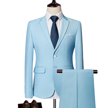 📢📢60% OFF !! ⏰Men's 2-Piece Modern Fit Business Suit Set