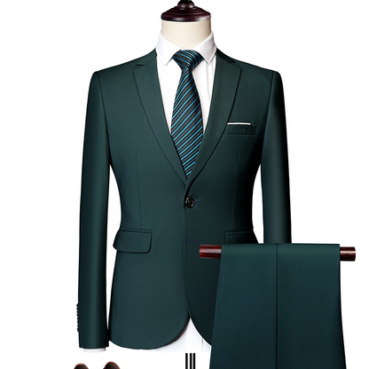 📢📢60% OFF !! ⏰Men's 2-Piece Modern Fit Business Suit Set