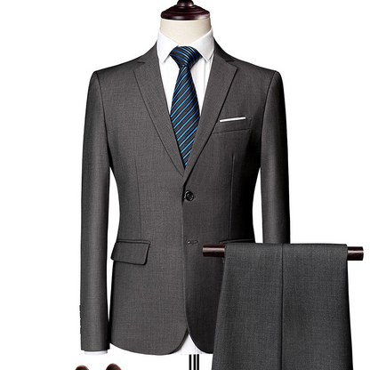 📢📢60% OFF !! ⏰Men's 2-Piece Modern Fit Business Suit Set