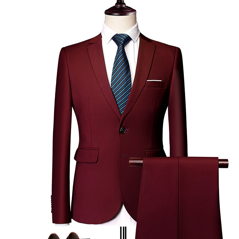 📢📢60% OFF !! ⏰Men's 2-Piece Modern Fit Business Suit Set