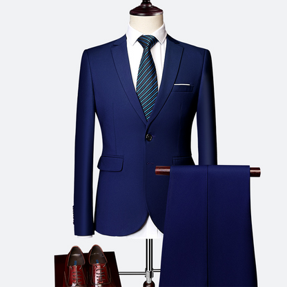 📢📢60% OFF !! ⏰Men's 2-Piece Modern Fit Business Suit Set