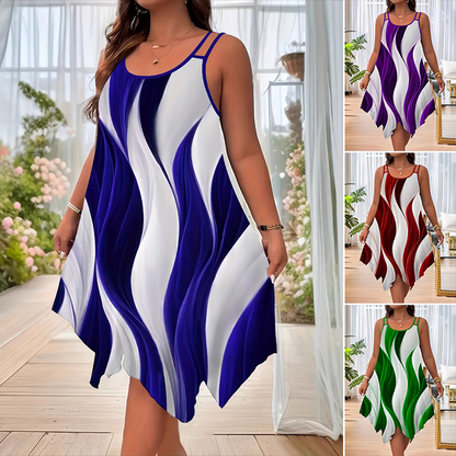 📢📢50% OFF !! ⏰Women Fashion Sleeveless Double Strap Midi Dress