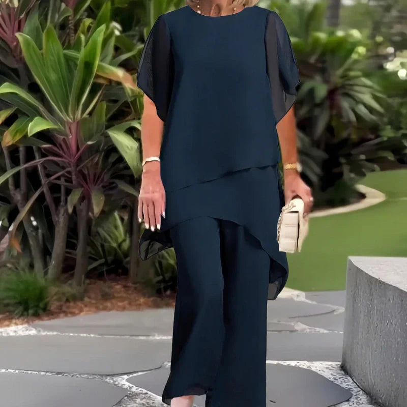 📢📢30% OFF !! ⏰Charming Irregular Top & Wide Leg Pants Set