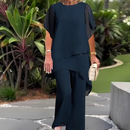 📢📢30% OFF !! ⏰Charming Irregular Top & Wide Leg Pants Set