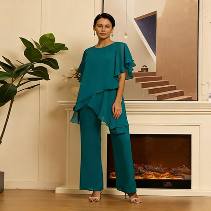 📢📢30% OFF !! ⏰Charming Irregular Top & Wide Leg Pants Set