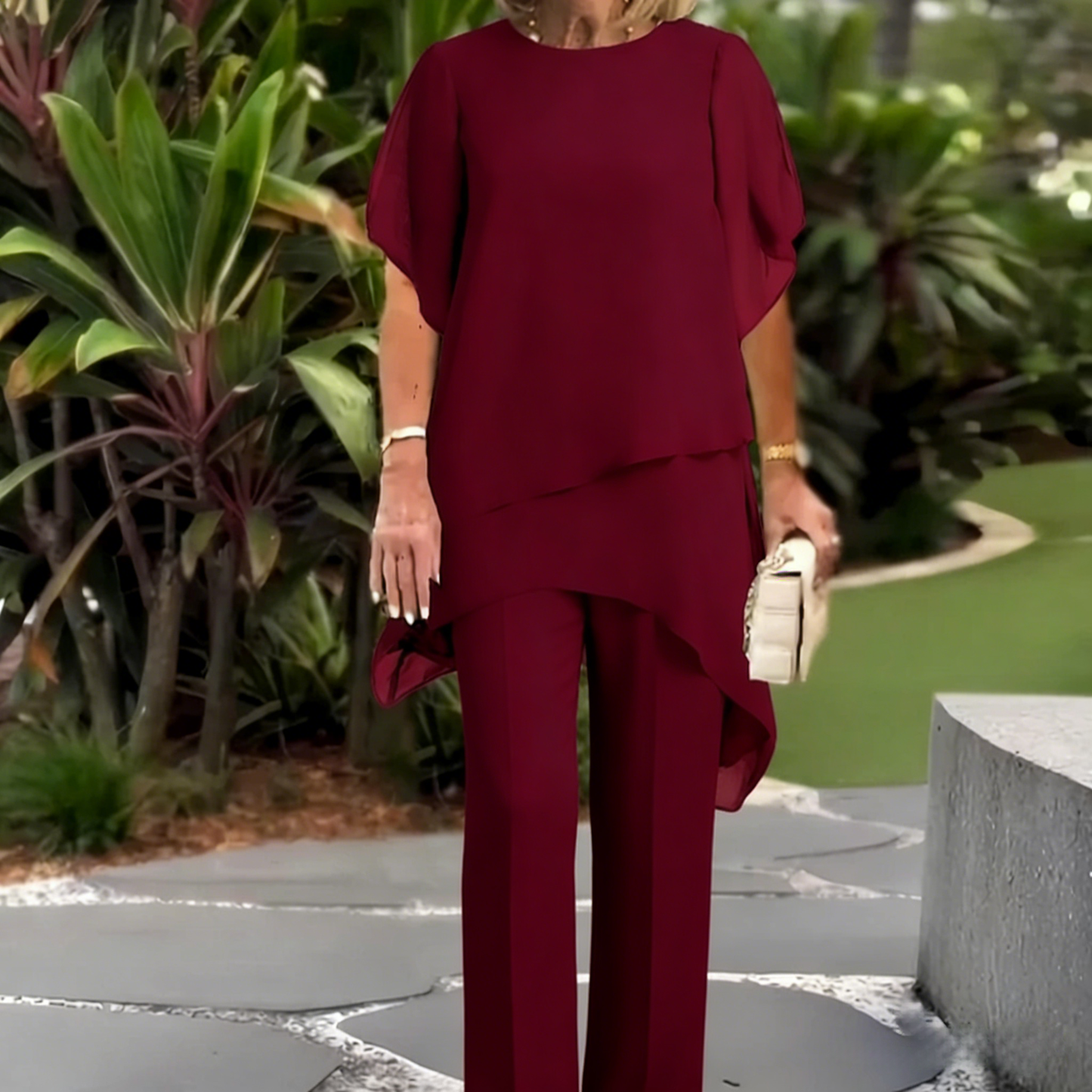 📢📢30% OFF !! ⏰Charming Irregular Top & Wide Leg Pants Set