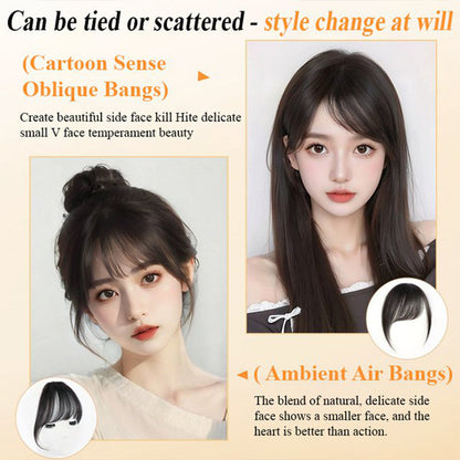 📢📢50% OFF !! ⏰Seamless Clip-on French Bangs Wig