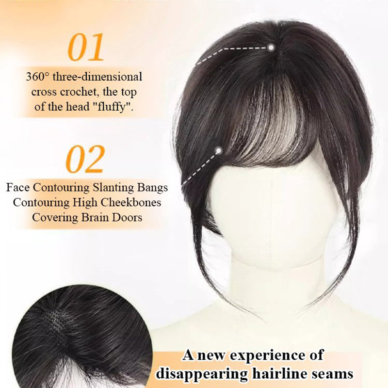 📢📢50% OFF !! ⏰Seamless Clip-on French Bangs Wig
