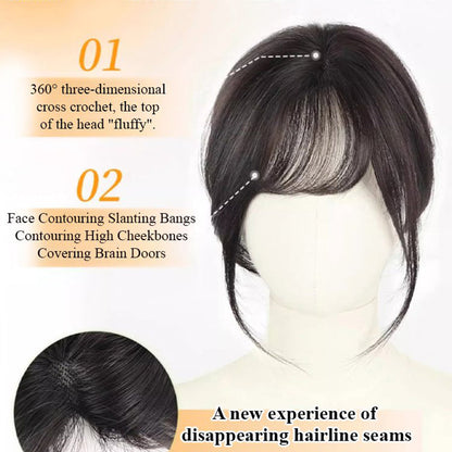 📢📢50% OFF !! ⏰Seamless Clip-on French Bangs Wig