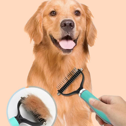 📢📢40% OFF !! ⏰Double-Sided Deshedding Pet Grooming Brush