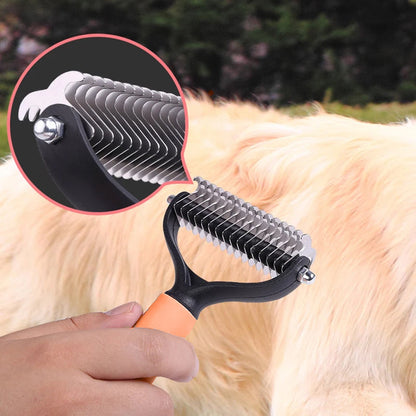 📢📢40% OFF !! ⏰Double-Sided Deshedding Pet Grooming Brush