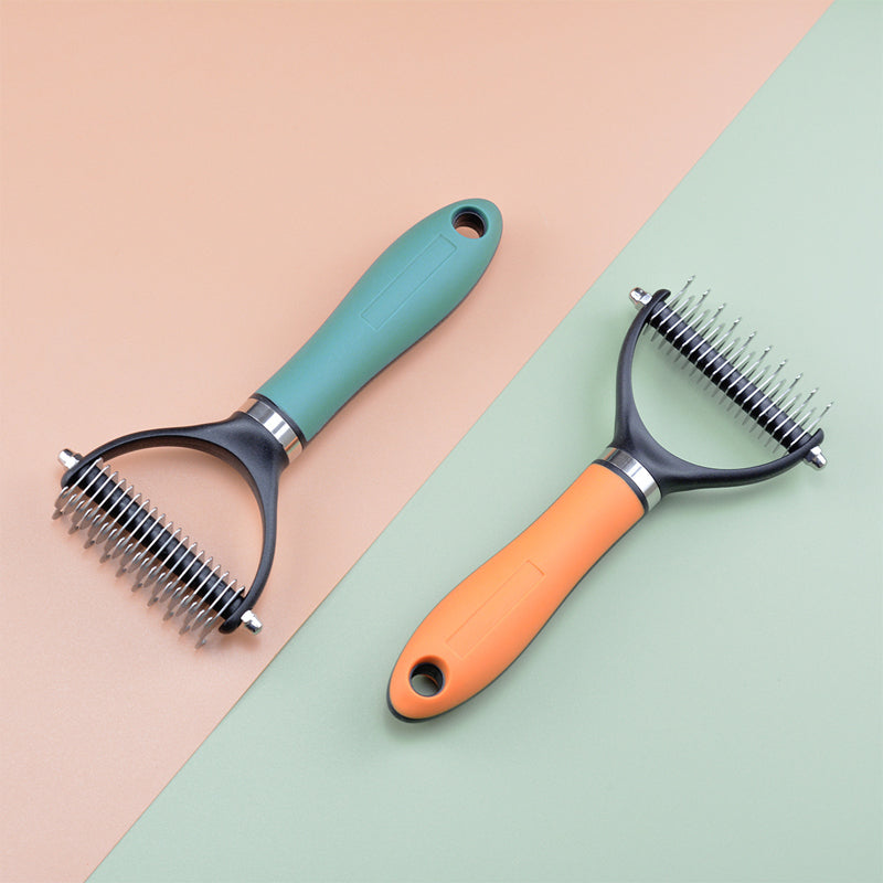 📢📢40% OFF !! ⏰Double-Sided Deshedding Pet Grooming Brush