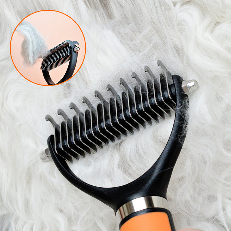 📢📢40% OFF !! ⏰Double-Sided Deshedding Pet Grooming Brush