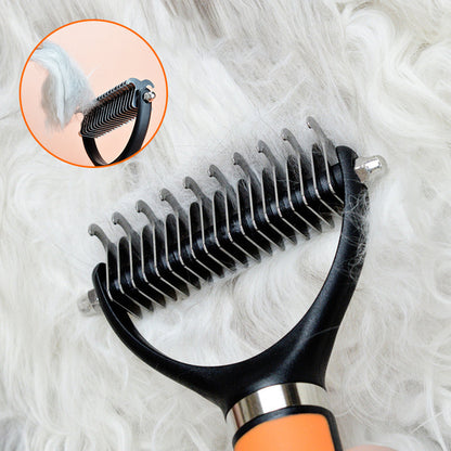 📢📢40% OFF !! ⏰Double-Sided Deshedding Pet Grooming Brush