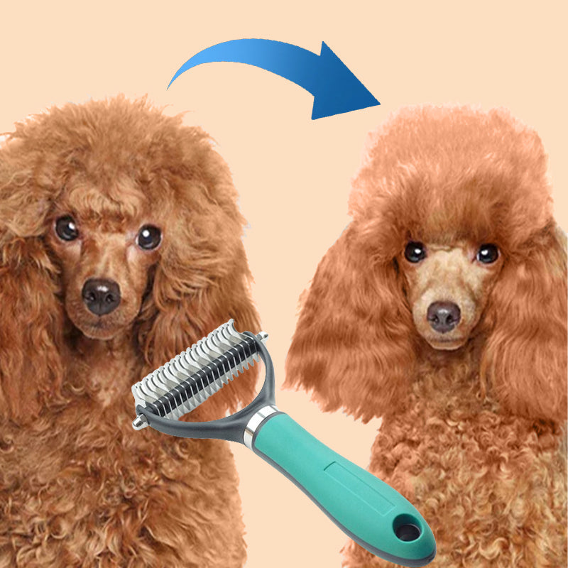 📢📢40% OFF !! ⏰Double-Sided Deshedding Pet Grooming Brush