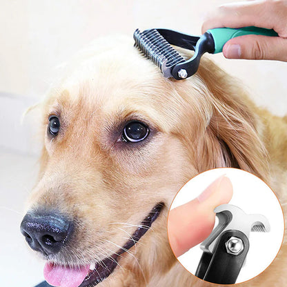 📢📢40% OFF !! ⏰Double-Sided Deshedding Pet Grooming Brush