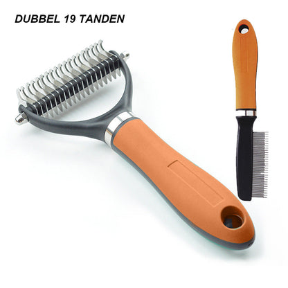 📢📢40% OFF !! ⏰Double-Sided Deshedding Pet Grooming Brush
