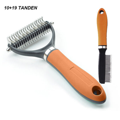 📢📢40% OFF !! ⏰Double-Sided Deshedding Pet Grooming Brush